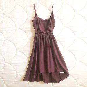 Burgundy high low dress